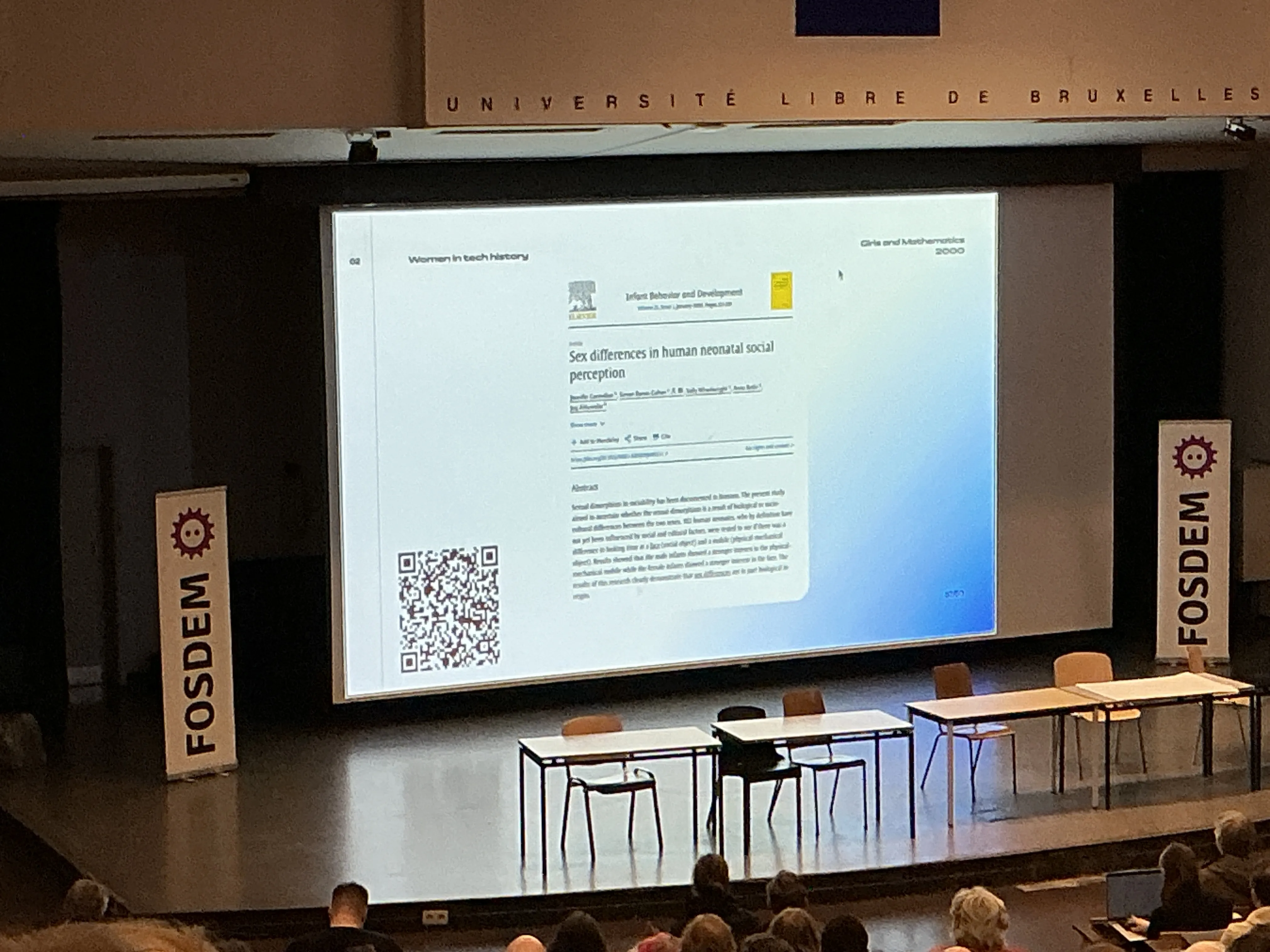 Slide about the flawed 2000 study on gender and maths