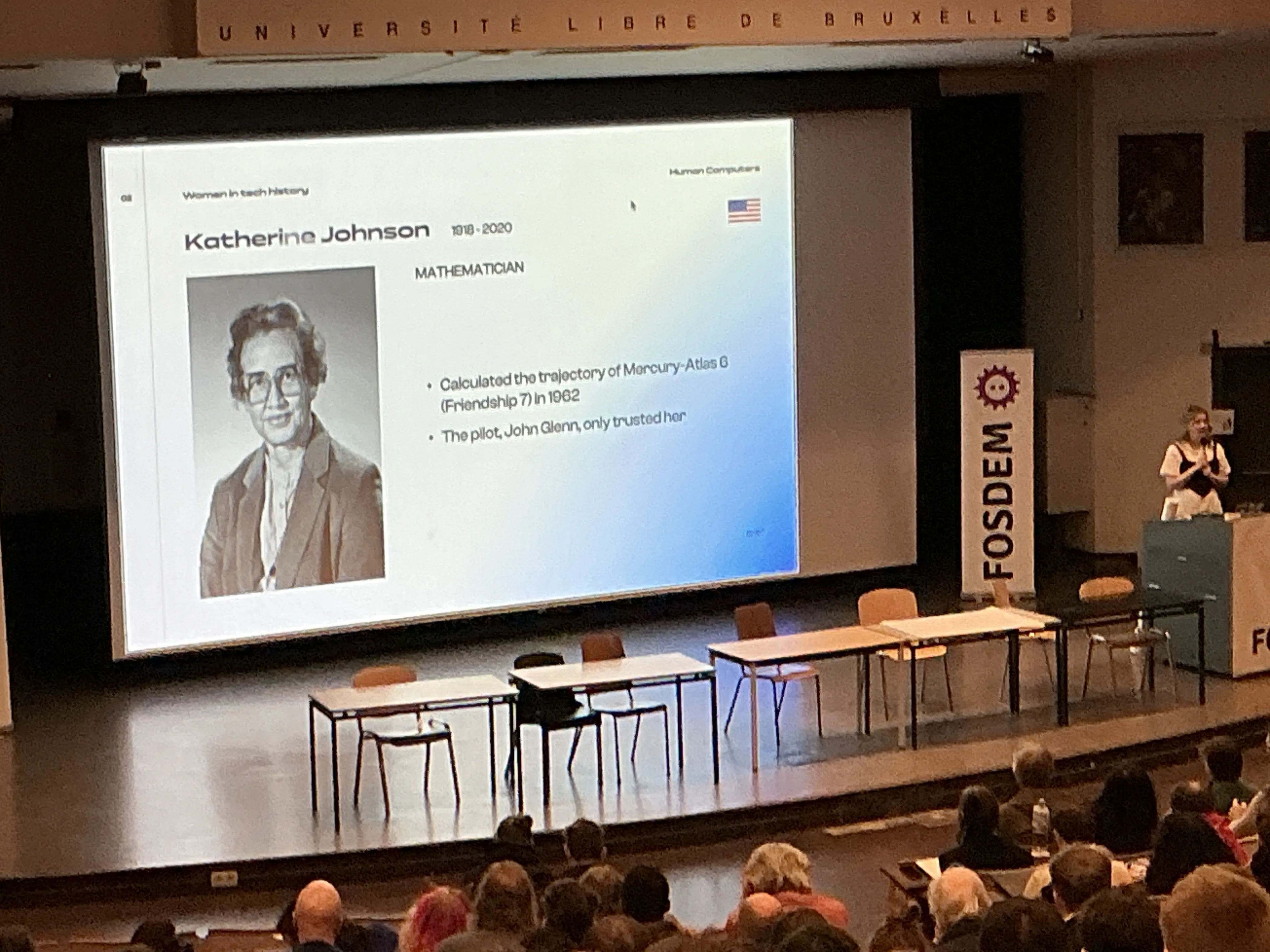 Slide about women as the original human computers