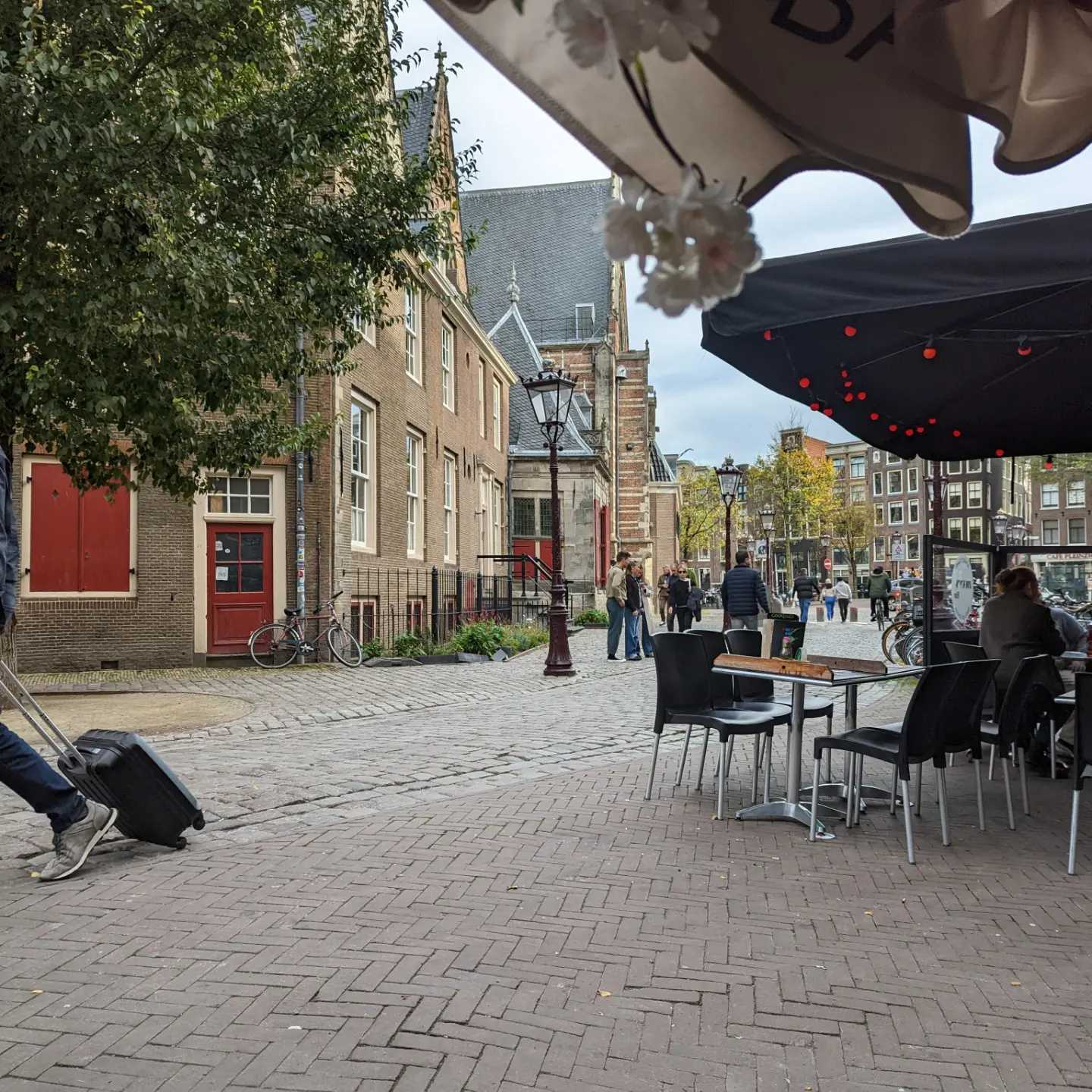 Square in front of the Oude Church in Amsterdam