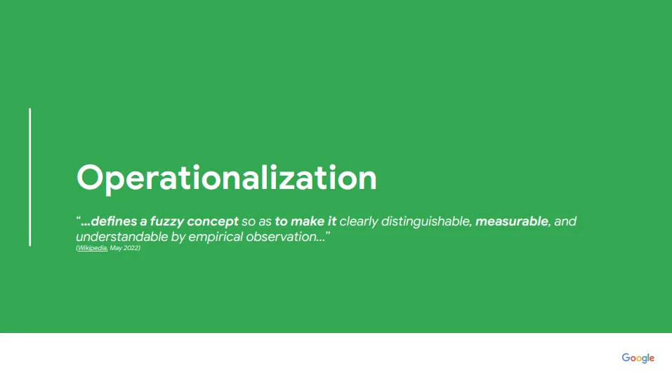 A slide about SLO measurement showing how aggregation hides information